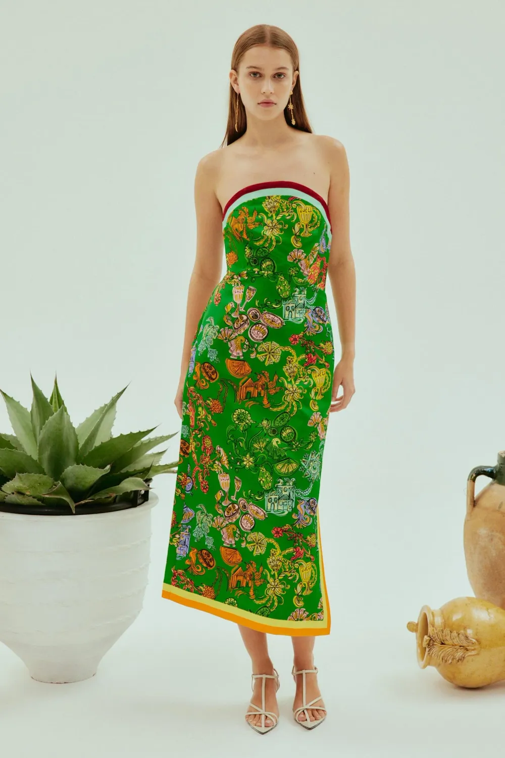 Alemais Fiesta Bodice Dress in Green