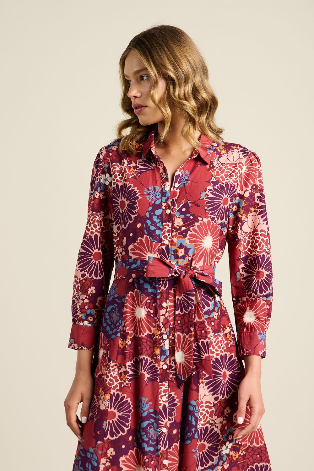 Trovata Eliot Dress in Berry Bloom