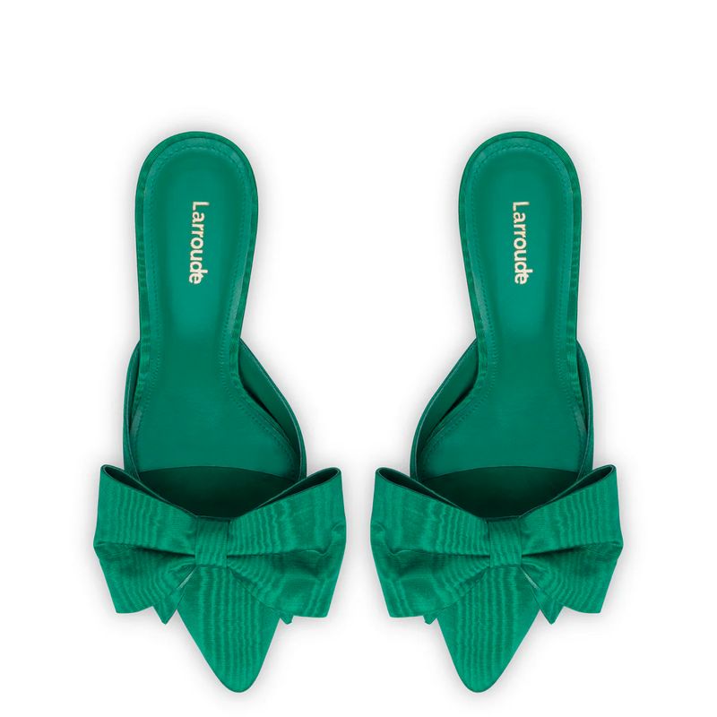 Larroude Mini Elle Pump in Emerald