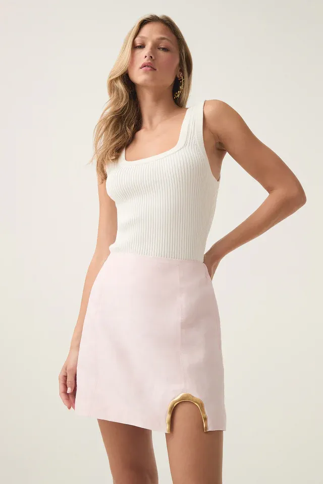 Aje Sabine Mini Skirt in Pastel Pink