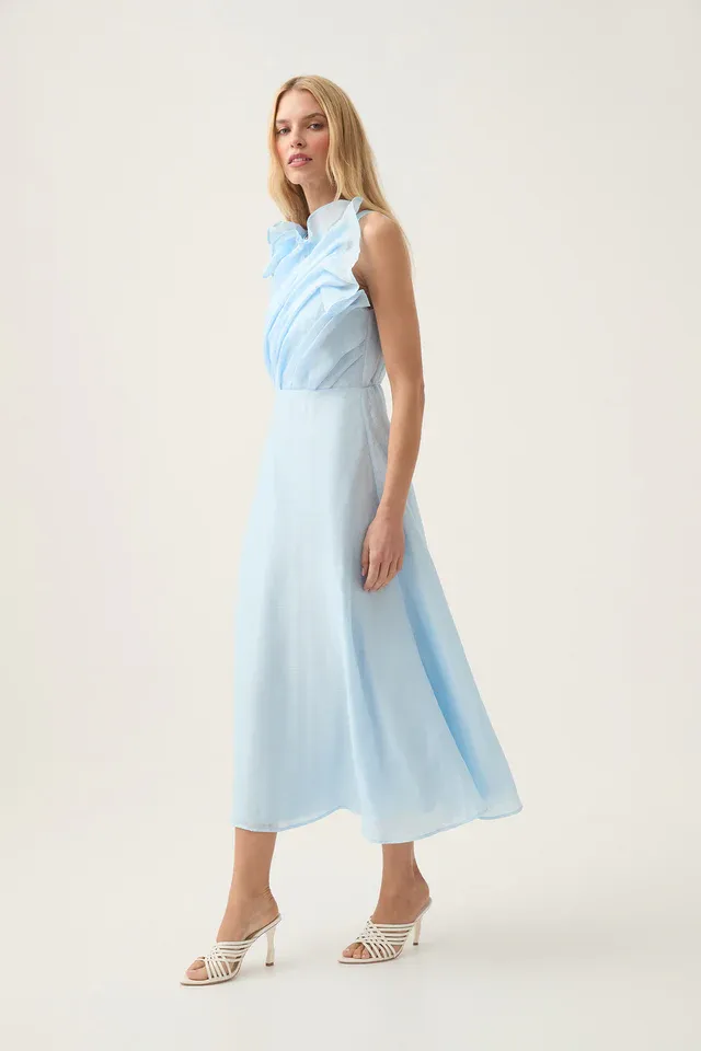 Aje Genesis Midi Dress in Sea Breeze