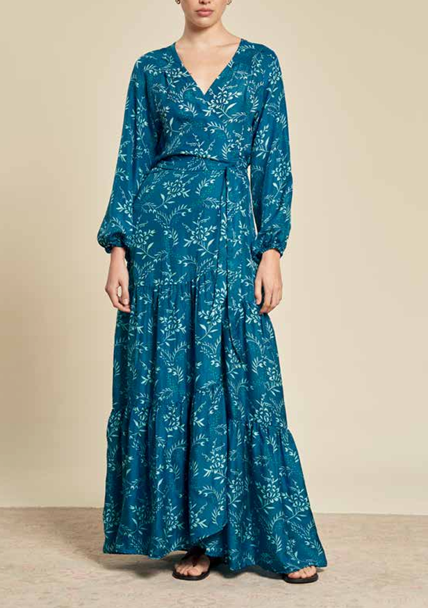 Hannah Emilia Wrap Dress in Reflection