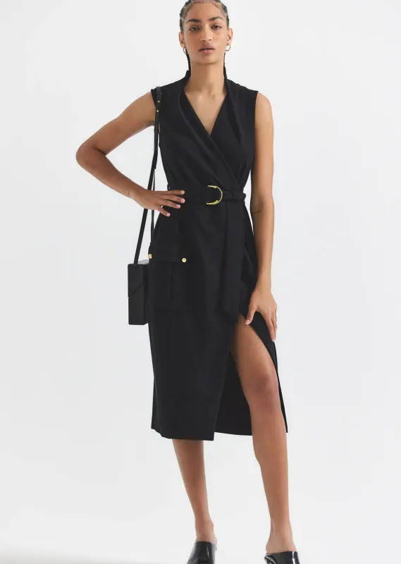 10 Crosby Alana Utility Dress in Black
