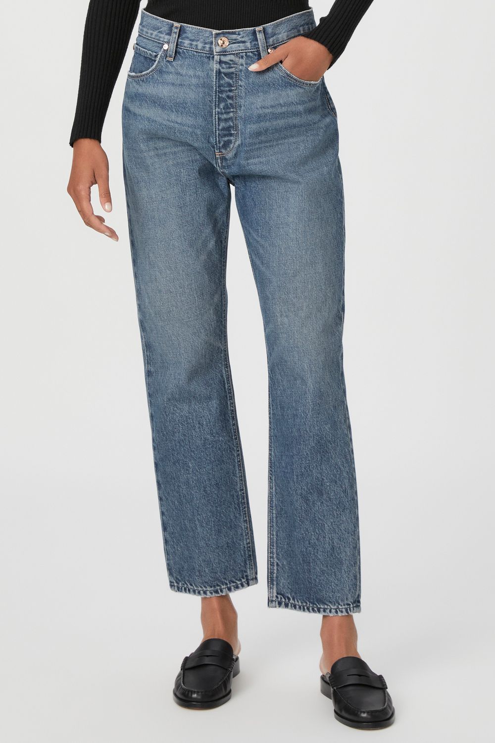Paige Billy High Rise Straight Ankle in Signature