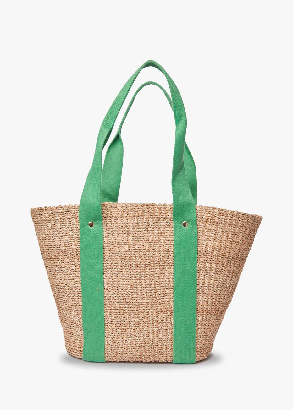 Kayu Toci Straw Tote Bag in Green