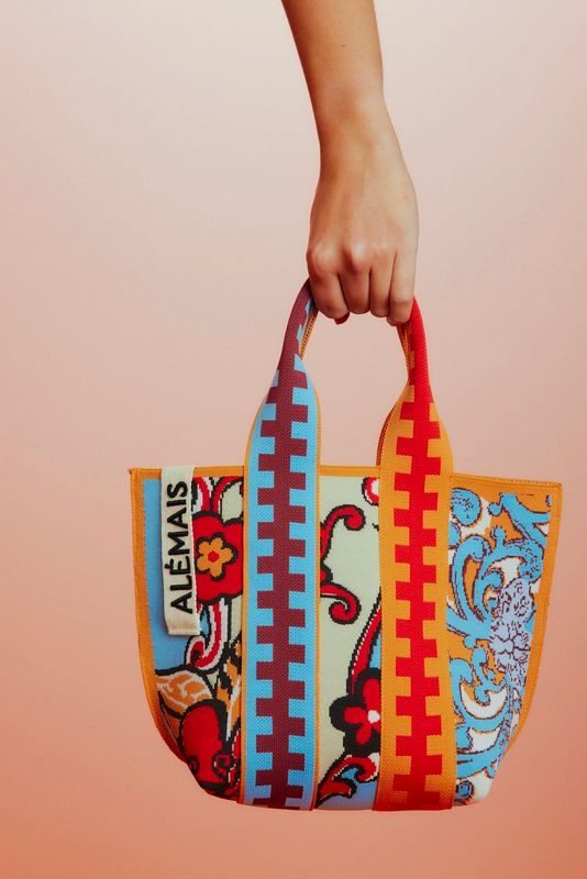 Alemais Spliced Jacquard Mini Tote in Multi