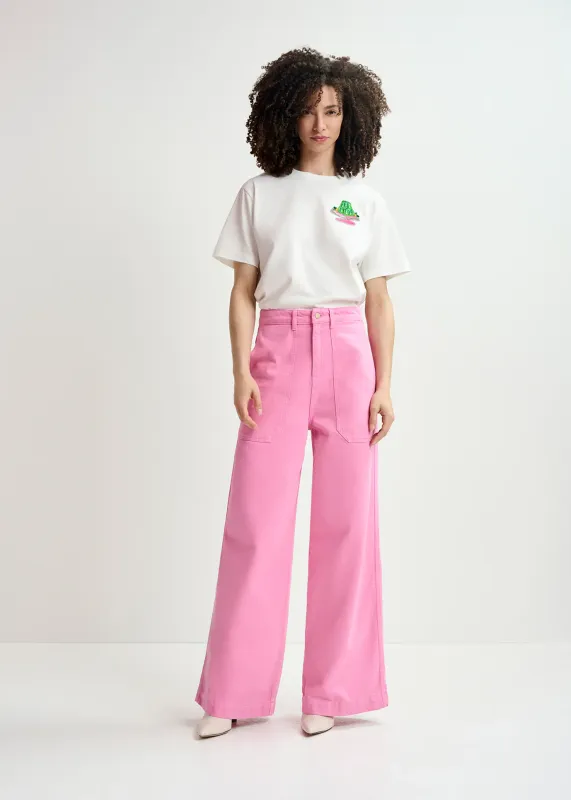 Essentiel Homerus Flared Colour Jeans in Lipgloss
