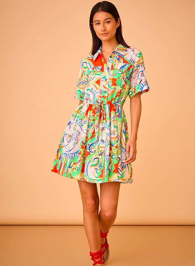 Hunter Bell Peyton Dress in Amalfi Tiles