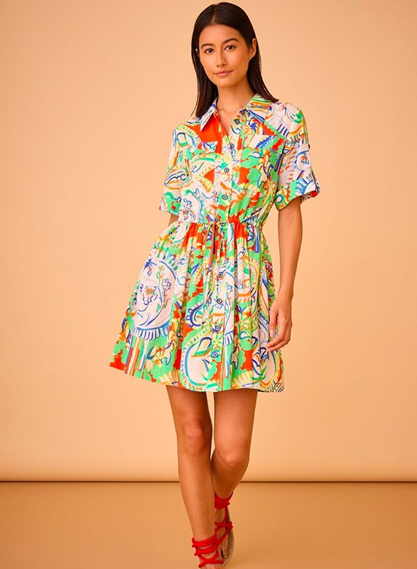 Hunter Bell Peyton Dress in Amalfi Tiles