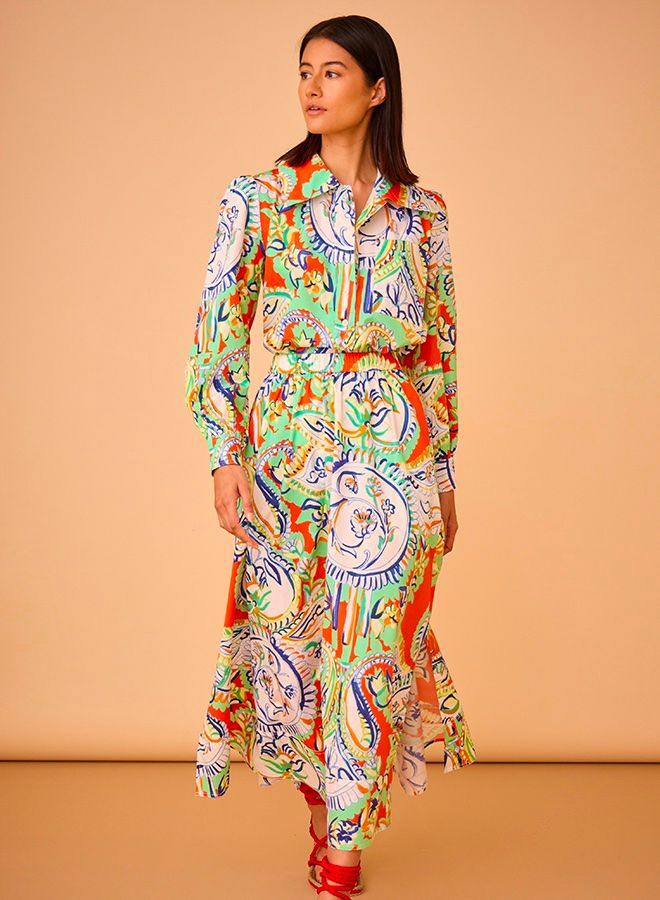 Hunter Bell Tatum Skirt in Amalfi Tiles