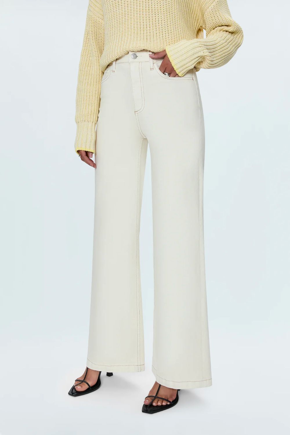 Pistola Lana High Rise Wide Leg in Ecru