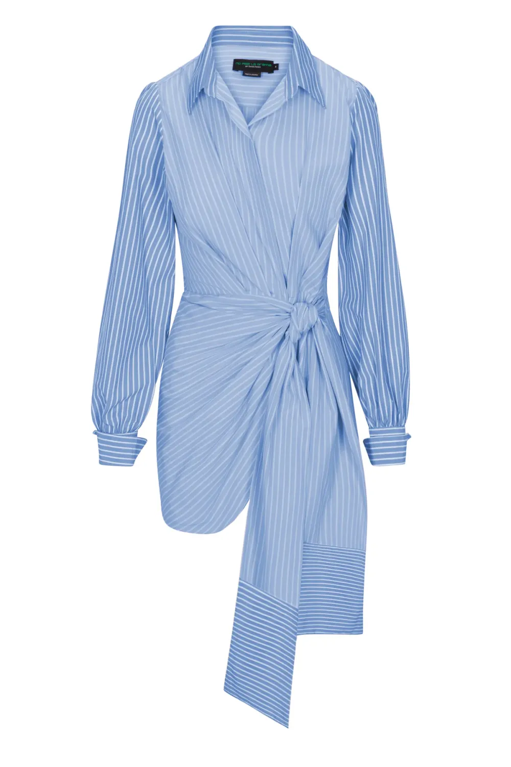 No Pise La Grama Filosofia Dress in Blue Stripes