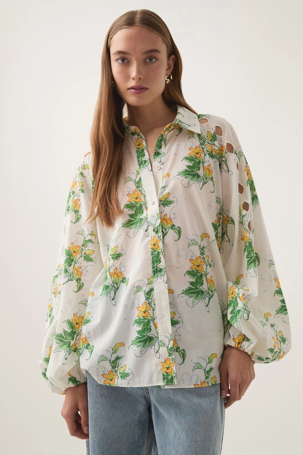 Aje Dawn Blouse in Secret Garden