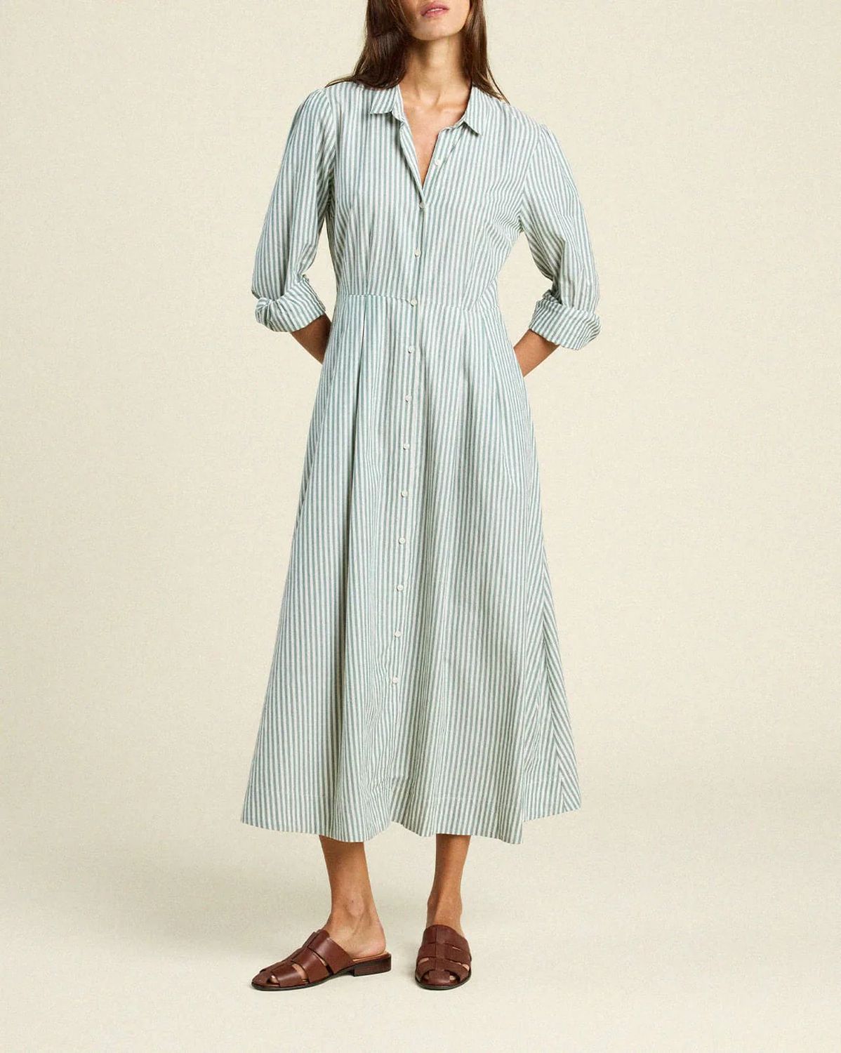 Trovata Emmelle Dress in Green Stripe