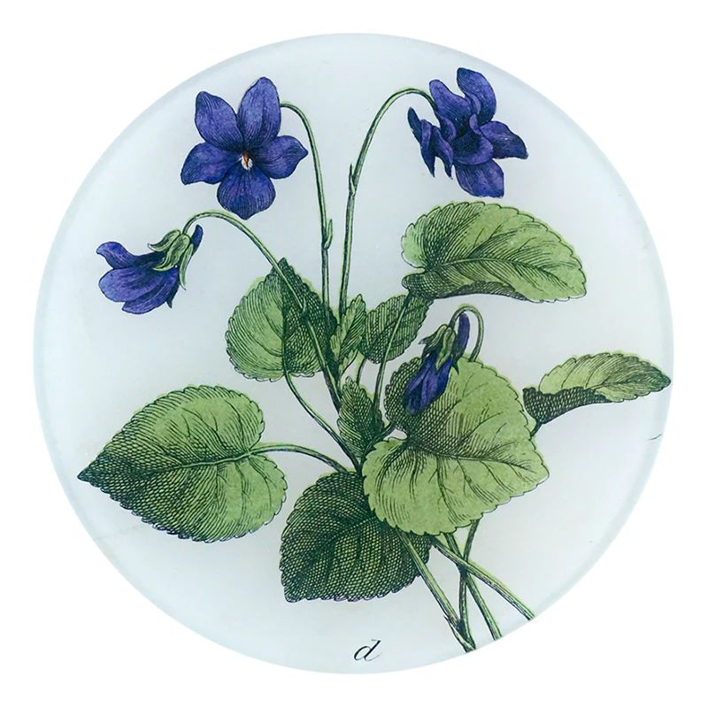 John Derian Violets 5 3/4&quot; Round Plate