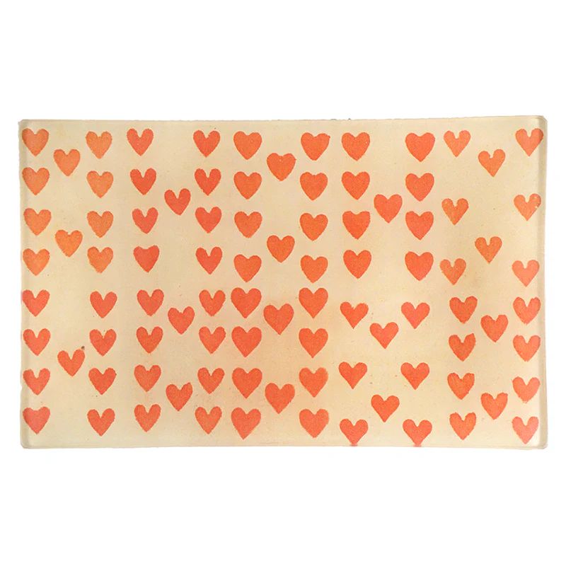 John Derian Heart Rows 5 x 8&quot; Rectangle Tray