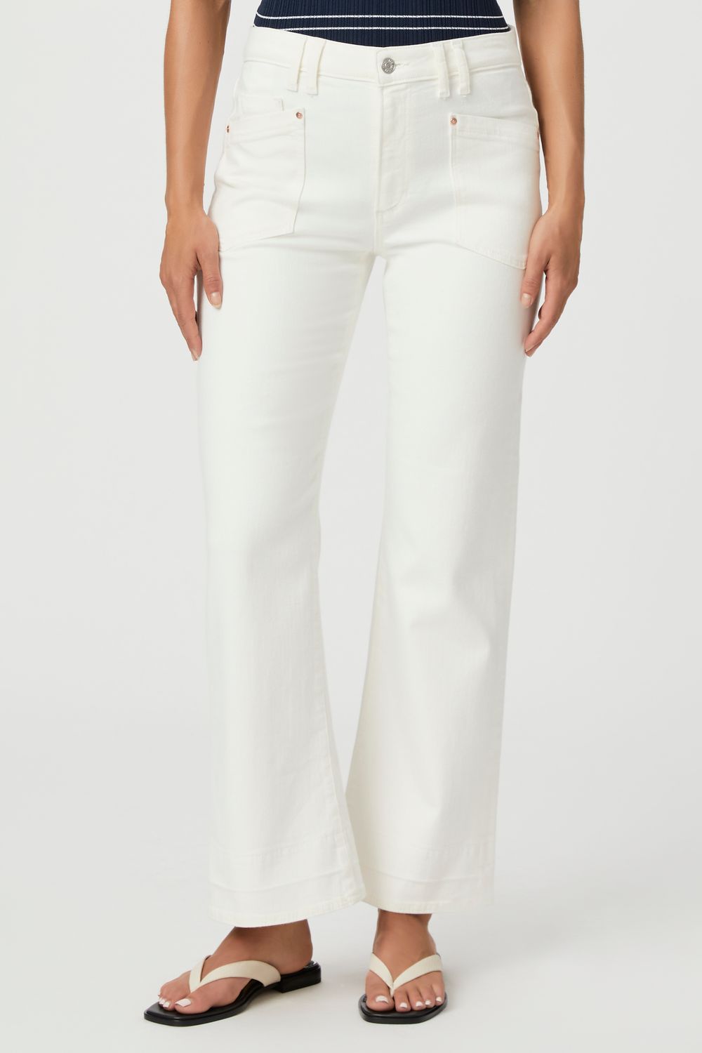 Paige Leenah Ankle w/Western Front Pockets in Tonal Ecru