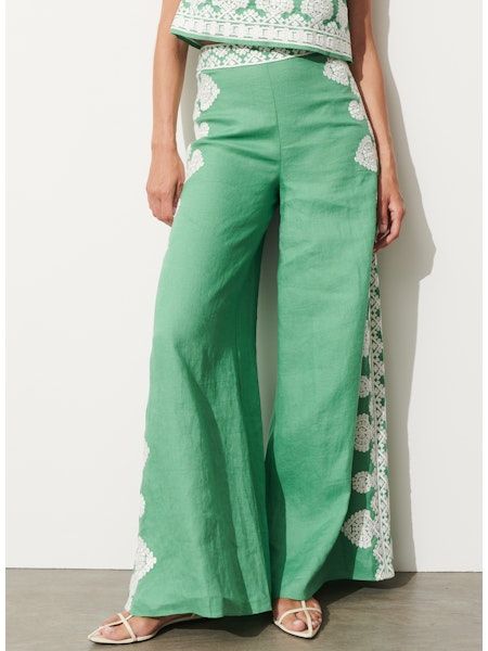Figue Noemie Pant in Apple Green