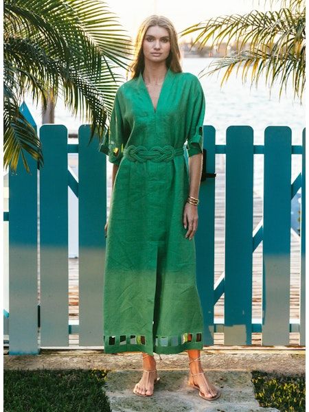 Figue Adalaide Dress in Apple Green