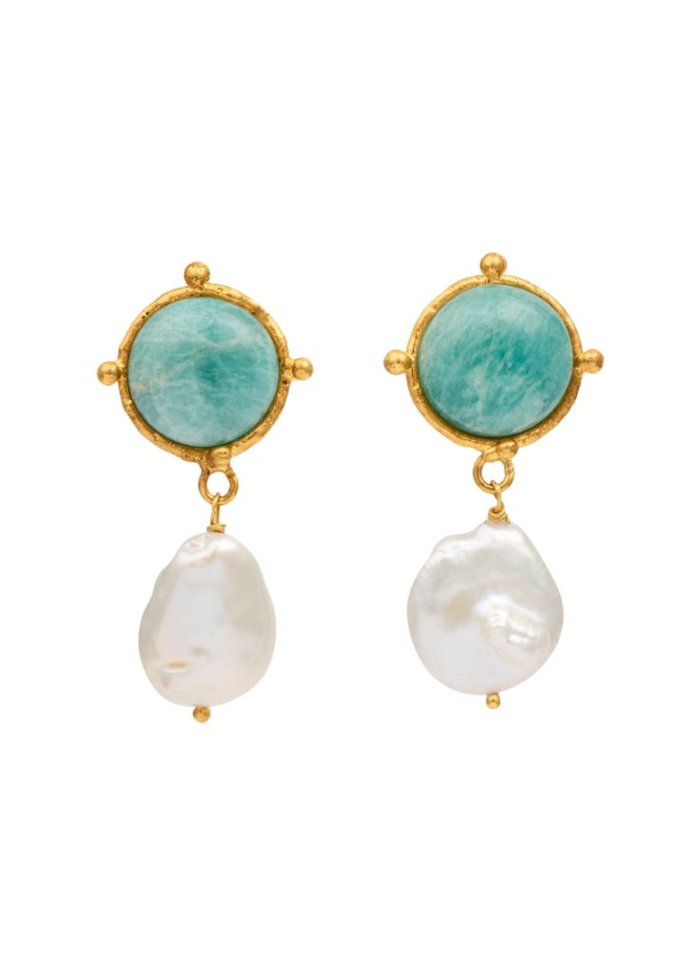 Sylvia Toledano Boucles d&#39;oreille Diane in Amazonite
