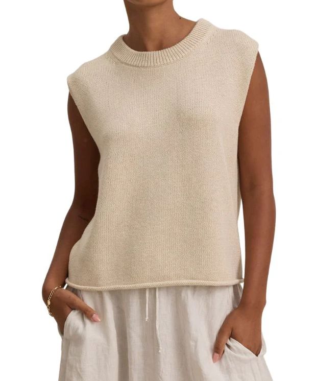 Velvet Paola Sweater Top in Oatmeal