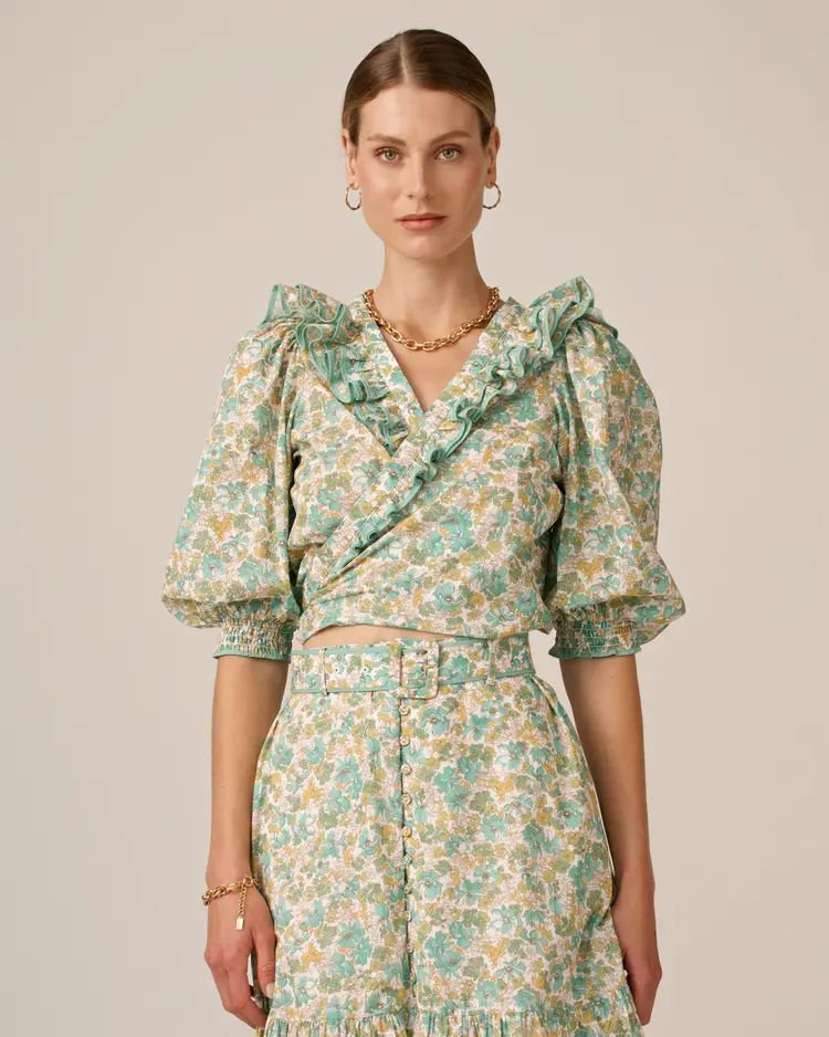 ByTiMo Cotton Party Top in Anemone
