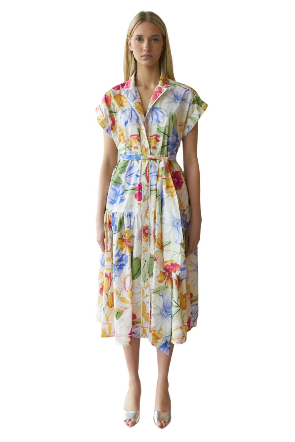 Christy Lynn Estella Dress in White Bouquet