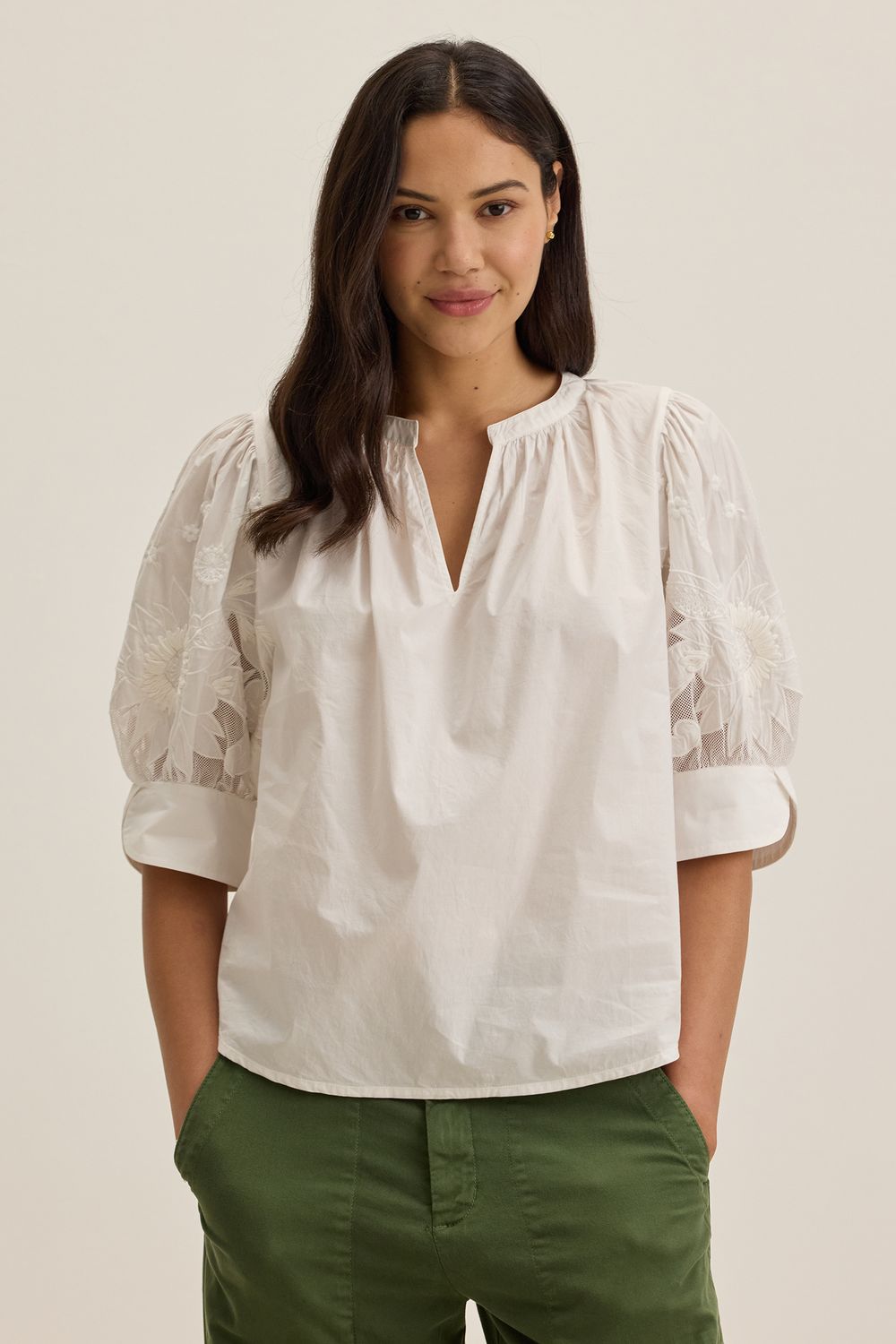 Velvet Laria Top in Off White