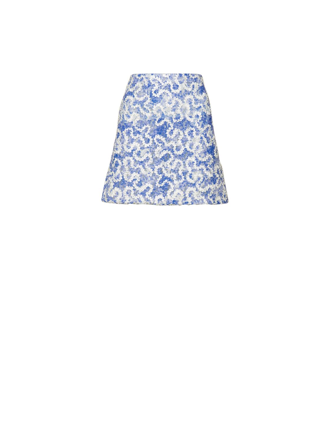 Bytimo Embroidered Mini Skirt in Blue Bloom