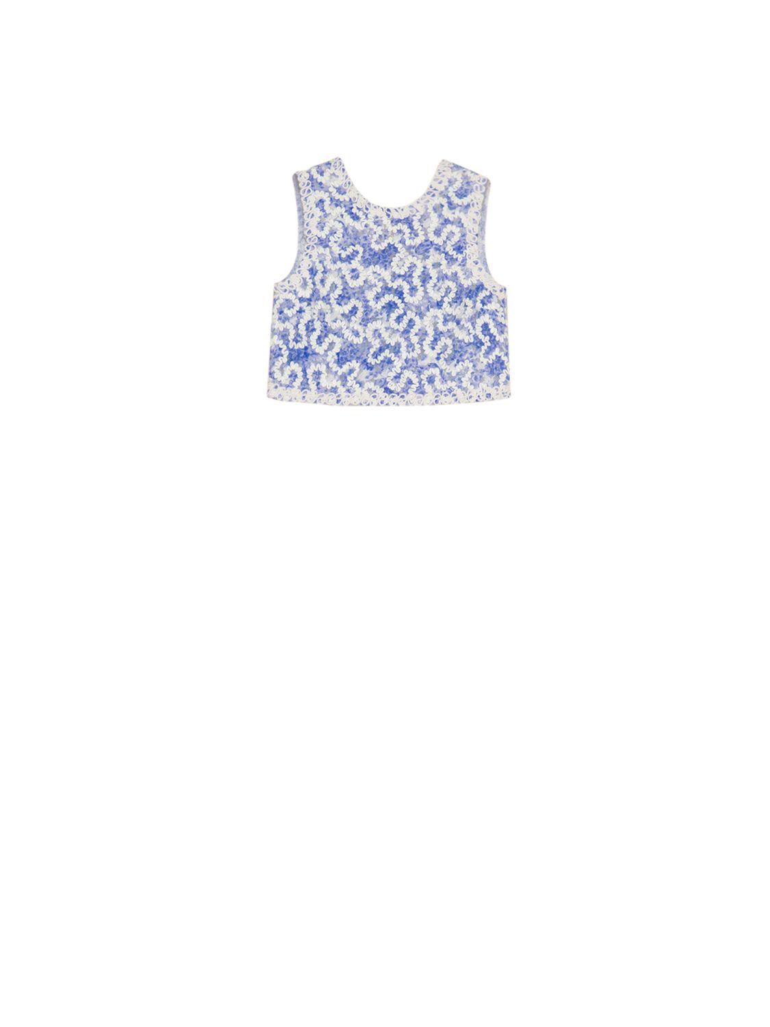 Bytimo Embroidered Top in Blue Bloom