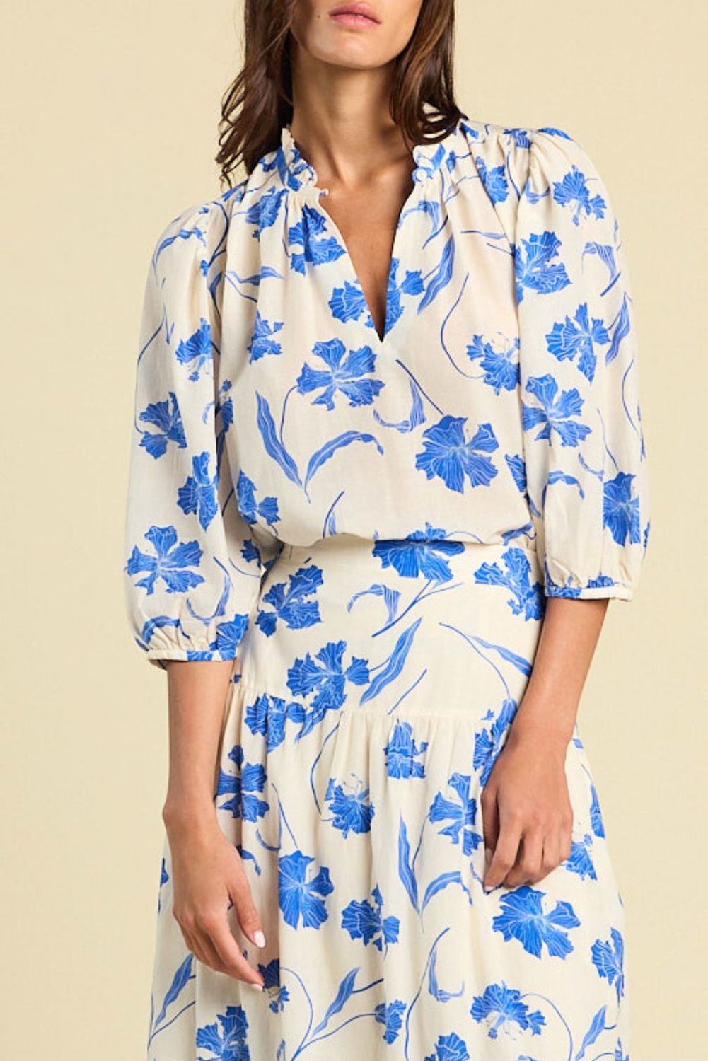 Trovata Orly Blouse in Blue Iris