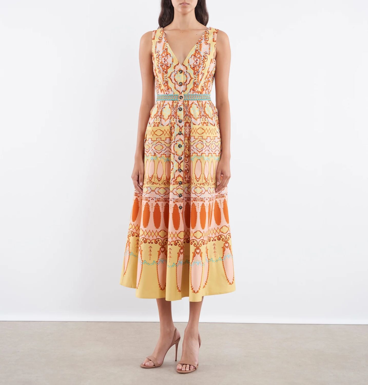 Saloni Zoey Cutout Dress in Cornice Rouge