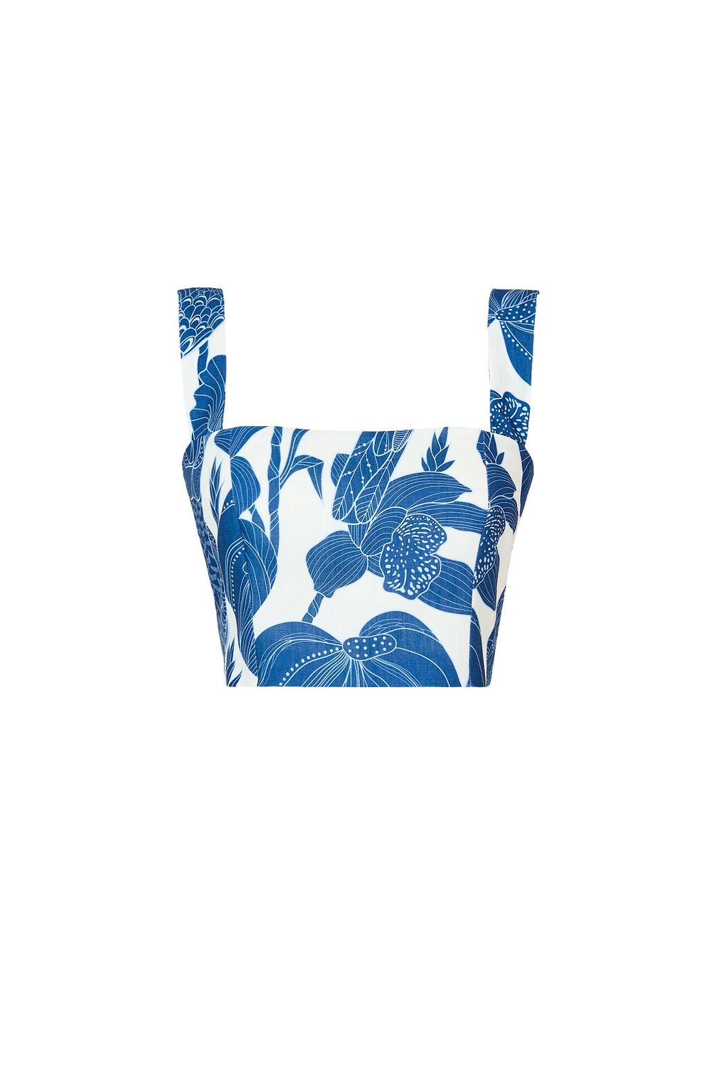 No Pise La Grama Sotavento Top in Canario Blue Print