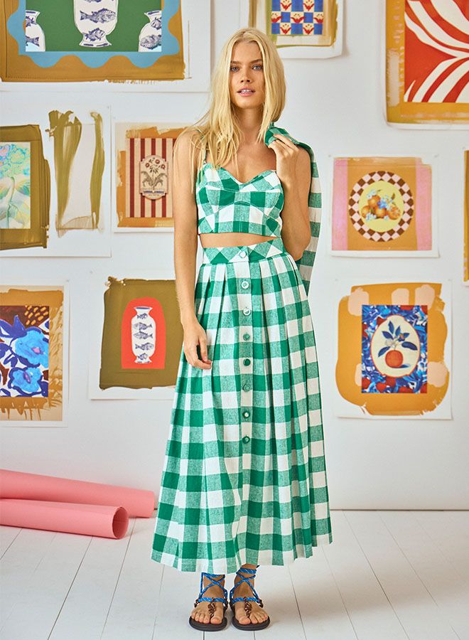 Hunter Bell Eva Skirt in Emerald Green