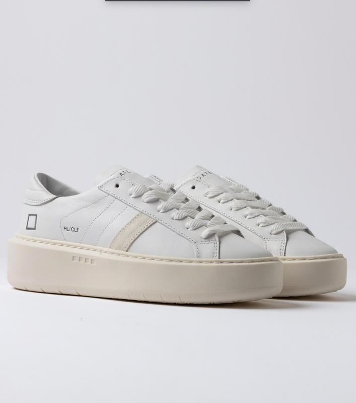 D.A.T.E. Hill Low Platform Calf White