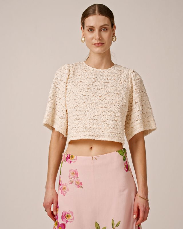 Bytimo Lace Blouse in Vintage White