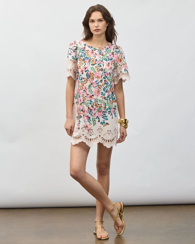 Figue April Dress in Confetti Floral Biscotti