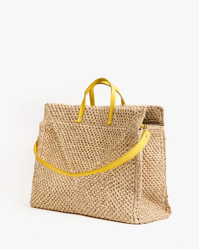 Clare V Summer Simple Tote in Dune Raffia