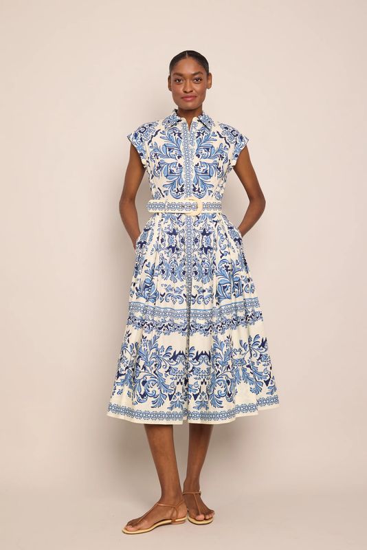 Cara Cara Octavia Dress in Saltaire Light Blue