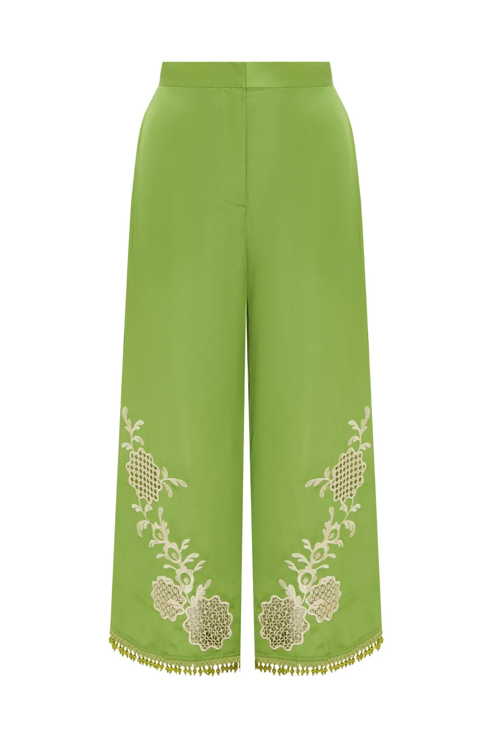 Alemais Luisa Embroidered Pant in Green
