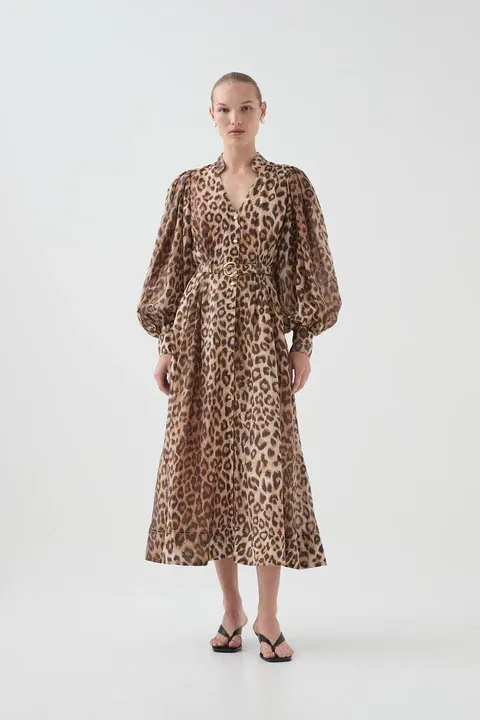 Aje Isabella Shirtdress in Leopard