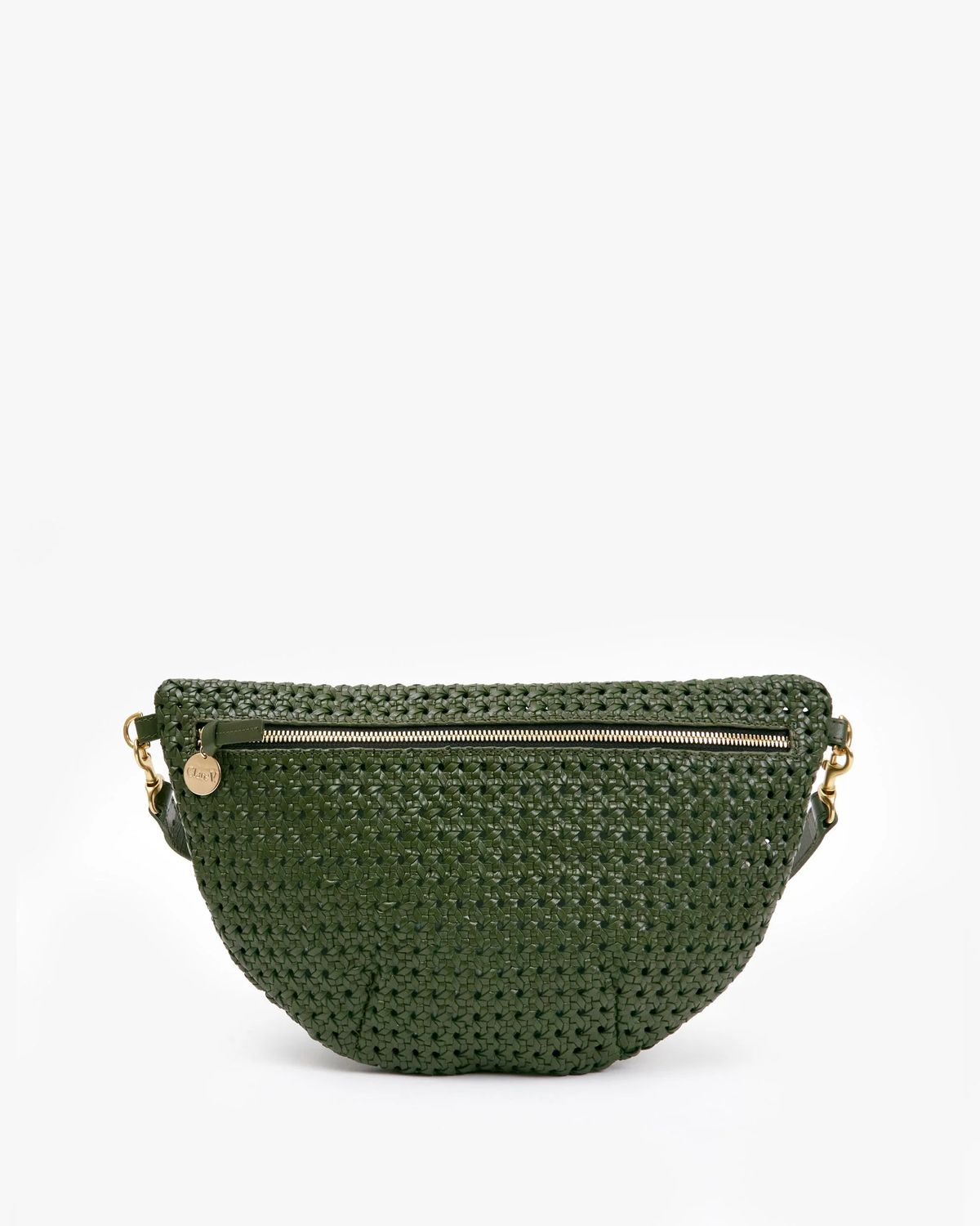 Clare V Grande Fanny in Army Rattan