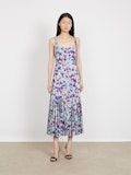 Saloni Karen Dress in Traceri Navy