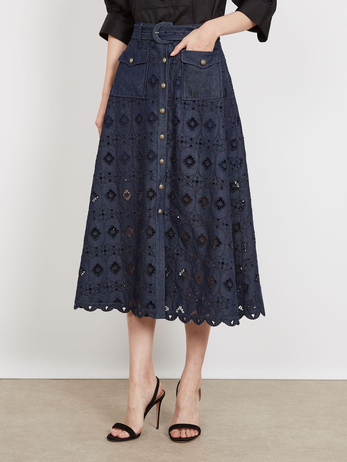 Saloni Kali-B Skirt in Indigo