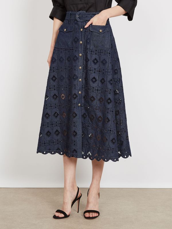 Saloni Kali-B Skirt in Indigo