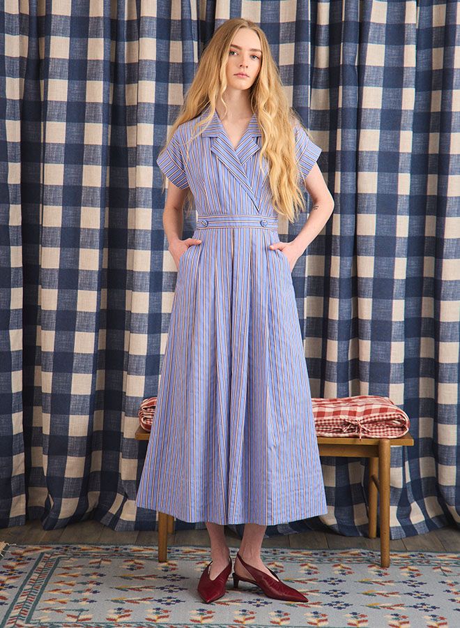 Hunter Bell Sloane Wrap Dress in Marfa Stripe