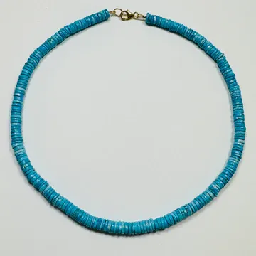 Theodosia Turquoise Howlite Barrel Candy Necklace