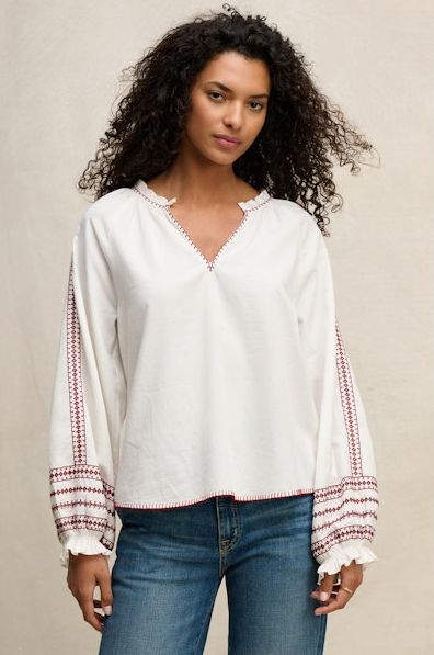 Velvet Scarlett Top in Cream