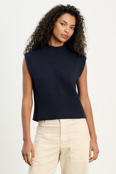 Velvet Electra Sleeveless Knit in Navy