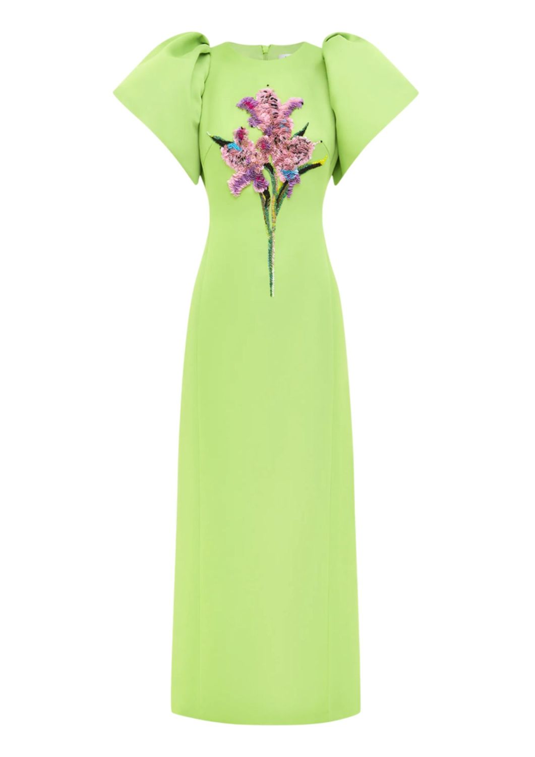 Leo Lin Lucinda Embellished Maxi Dress Lily Print in Parakeet